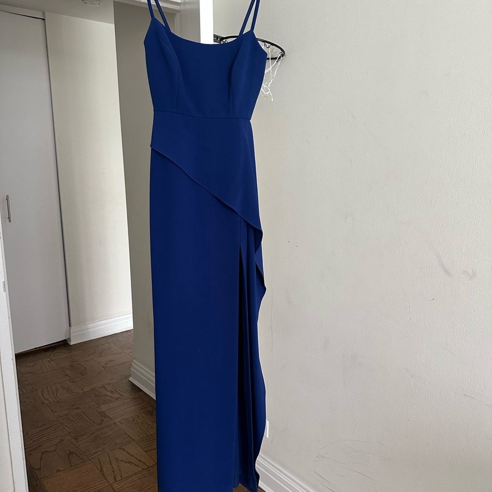BCBGMaxAzria Blue Sheath Dress with Slit